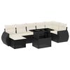 vidaXL Set Divani da Giardino con Cuscini 8 pz Nero in Polyrattan