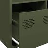 vidaXL Credenza Verde Oliva 101,5x39x103,5 cm in Acciaio