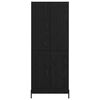 vidaXL Credenza Rovere Nero 69,5 x 34 x 180 cm Legno multistrato