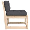 vidaXL Divani da Giardino con Cuscini 2 pz Legno Massello di Pino
