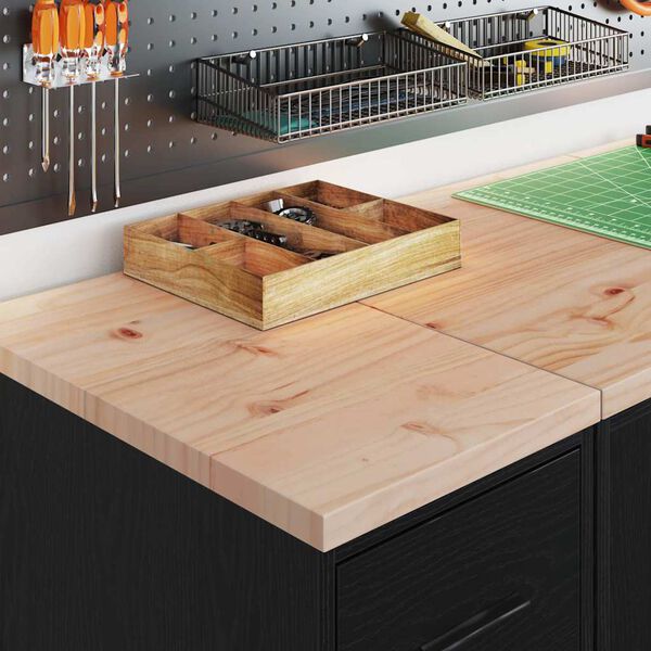 vidaXL Armadietto da Garage Nero 30x51x85 cm in Legno Massello di Pino