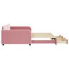 vidaXL Divano Letto Estraibile con Cassetti Rosa 100x200 cm Velluto