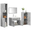 vidaXL Set Mobili da Bagno 5 pz Grigio Cemento in Legno Multistrato