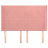 vidaXL Testiera ad Orecchio Nera 147x16x118/128 cm in Velluto