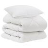 vidaXL Piumone con cuscino 2 pz Bianco Microfibra