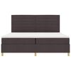 vidaXL Letto a Sorgente LED Marrone Scuro 200 x 200 cm Tessuto