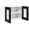 vidaXL Armadio pensile con porta 2 pcs Rovere Nero 60 x 31 x 40 cm