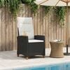 vidaXL Poltrona reclinabile con tavolino 62 x 64 x 112 cm polyrattan