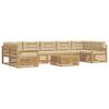 vidaXL Set di divani da esterno 8 pz Bianco e Beige