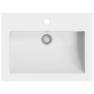 vidaXL Lavandino in Granito 600x450x120 mm Bianco