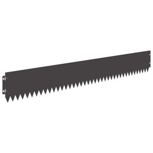 vidaXL Bordura per Prato 10 pcs 103 x 15 cm Acciaio Nero