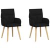 vidaXL Sedie da pranzo 2 pz Tessuto Nero 60 x 56 x 96 cm