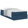 vidaXL Struttura letto con materasso con materasso 2 pcs Blu Tessuto
