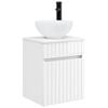 vidaXL Mobile lavabo da parete Bianco Lucido 39 x 35 x 63 cm