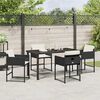 vidaXL Set da Pranzo per Giardino 5 pcs Nero polyrattan