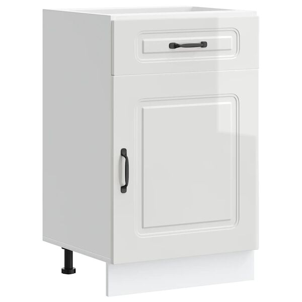 vidaXL Base da Cucina Kalmar Bianco Lucido in Legno Multistrato