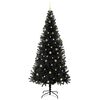 vidaXL Albero di Natale con 300 LED con supporto Nero 240 cm PVC