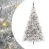 vidaXL Albero di Natale artificiale con luci integrate Argento 240 cm