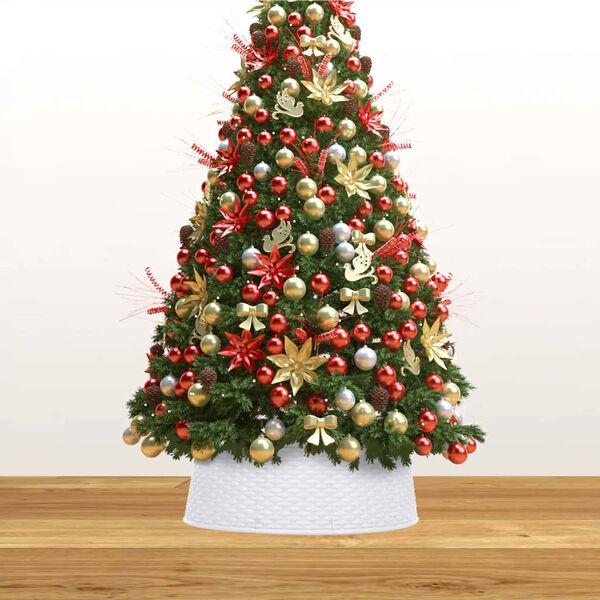 vidaXL Gonna per Albero di Natale Bianca &Oslash;65x19,5 cm