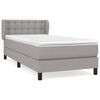 vidaXL Giroletto a Molle con Materasso Grigio Chiaro 90x190 cm Tessuto