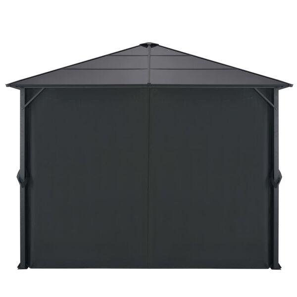 vidaXL Gazebo con Tende in Alluminio 3x3 m Nero
