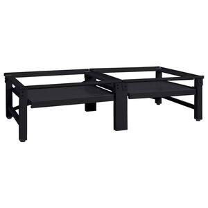 vidaXL Pedestallo per Lavatrice 2 pcs Nero 124,5 x 61,5 x 32,5 cm