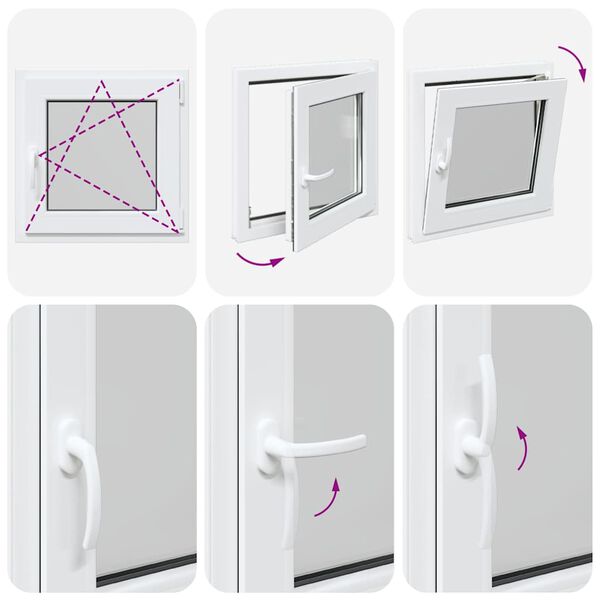 Finestra Di Plastica 2 Casella & 3 Casella,B: 115,H: 85-120 Bianco Girevole-Tilt - Foto 11
