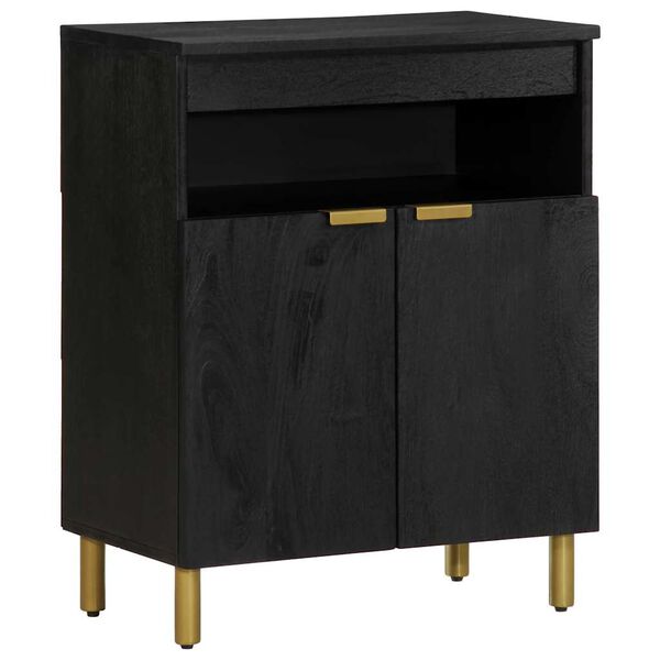 vidaXL Credenza Nera 60x33x75 cm in Legno Multistrato