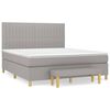 vidaXL Giroletto a Molle con Materasso Grigio Chiaro160x200 cm Tessuto