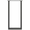 vidaXL Gambe per tavolo consolle a forma di U 2 pz Antracite 38x(72-73) cm Acciaio