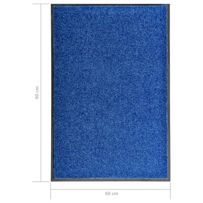vidaXL Zerbino Lavabile Blu 60x90 cm