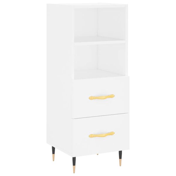 vidaXL Credenza Bianca 34,5x34x90 cm in Legno Multistrato