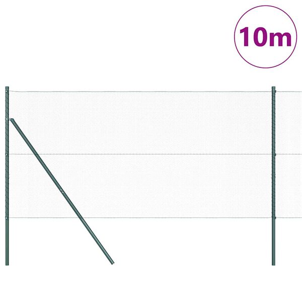 vidaXL Palo della recinzione Verde 10 x 1,2 m (rete da 13 mm)