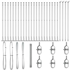 vidaXL Palo della recinzione Argento