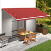 vidaXL Tenda da Sole in Tela Arancione e Marrone 6x3 m