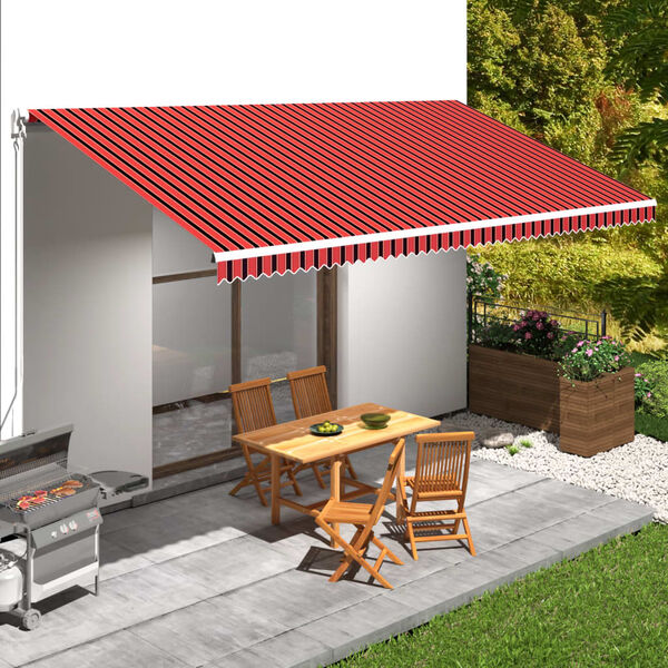 vidaXL Tenda da Sole in Tela Arancione e Marrone 6x3 m