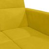 vidaXL Divano Letto 2 Posti con Sgabello Giallo in Velluto