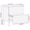 vidaXL Armadio da Notte con cassetto 2 pcs Bianco 40 x 33 x 46 cm