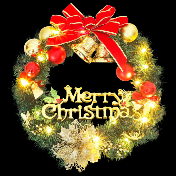 vidaXL Ghirlanda Natalizia con 15 LED Verde 30 cm