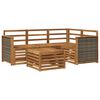 vidaXL Set di divani da esterno 5 pcs Naturale 59 x 59 x 37 cm