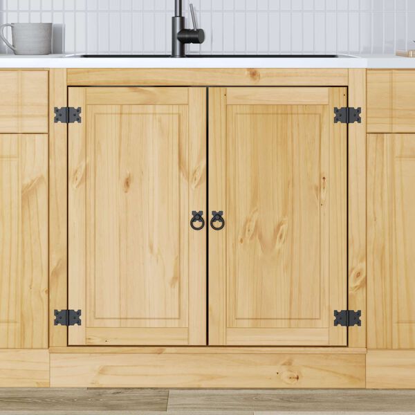 vidaXL Armadietto con porta Miele 80 x 46 x 81,5 cm Pino massello