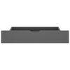 vidaXL Giroletto 2 Cassetti Grigio Scuro Legno Massello Pino 160x200cm