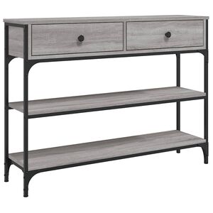 vidaXL Tavolino Consolle Grigio Sonoma 100x25x75cm Legno Multistrato