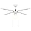 vidaXL Ventilatore da Soffitto con Luce 106 cm Bianco