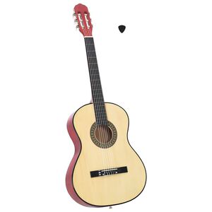 vidaXL Chitarra Classica per Principianti Nera 4/4 39" in Tiglio