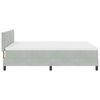 vidaXL Letto a Sorgente LED con led Grigio chiaro 140 x 190 cm Velluto