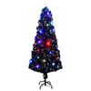 vidaXL Albero di Natale Preilluminato con Supporto e LED 240 cm Fibra Ottica