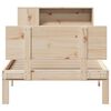 vidaXL Giroletto con Libreria senza Materasso 75x190 cm in Legno Pino