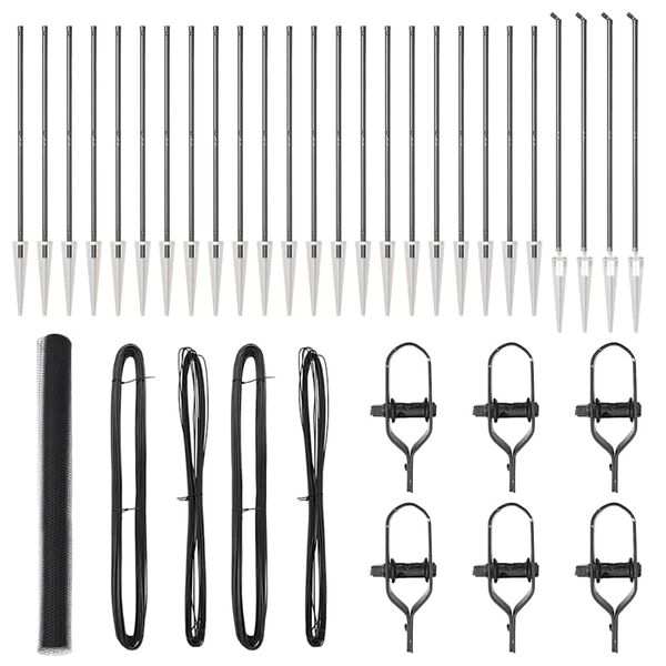 vidaXL Palo della recinzione Grigio 50 x 1,6 m (rete da 13 mm)