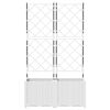 vidaXL Vaso da giardino 2 pcs Bianco 80 x 40 x 143 cm Acciaio
